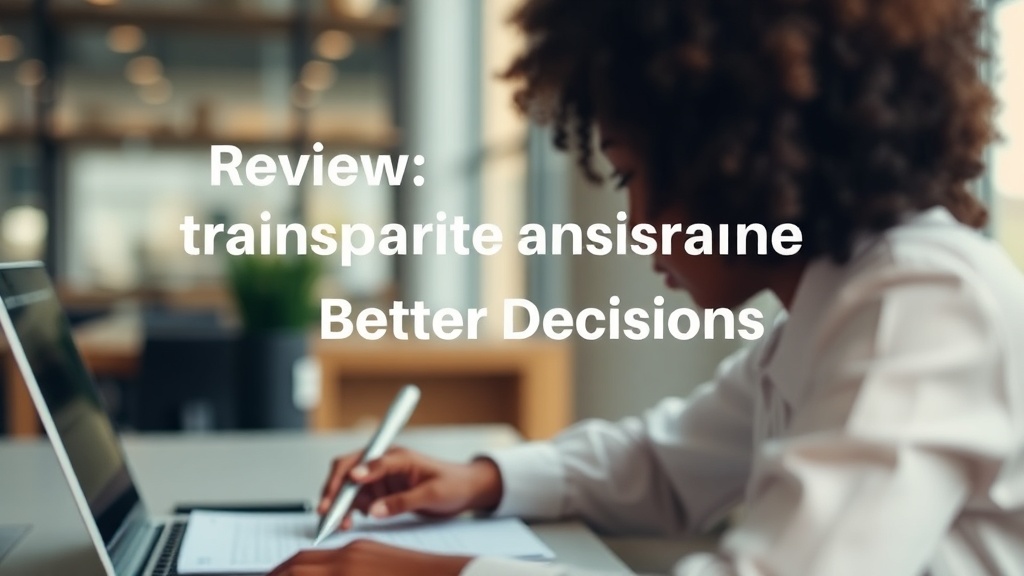 Review Transparency, Disclosure, and Better Decisions